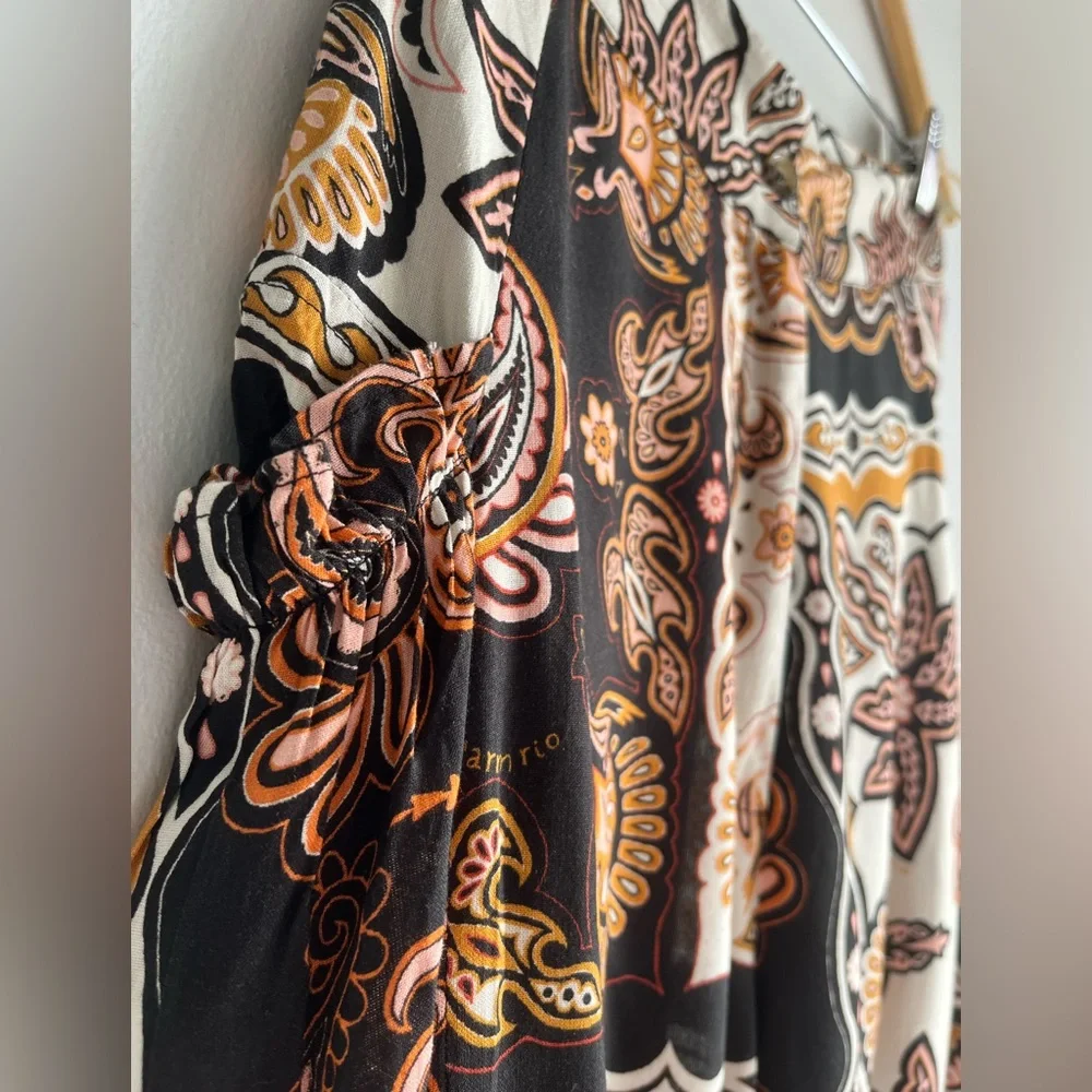 FARM RIO Anthropologie Printed Wide Leg Pants - Picture 9 of 13